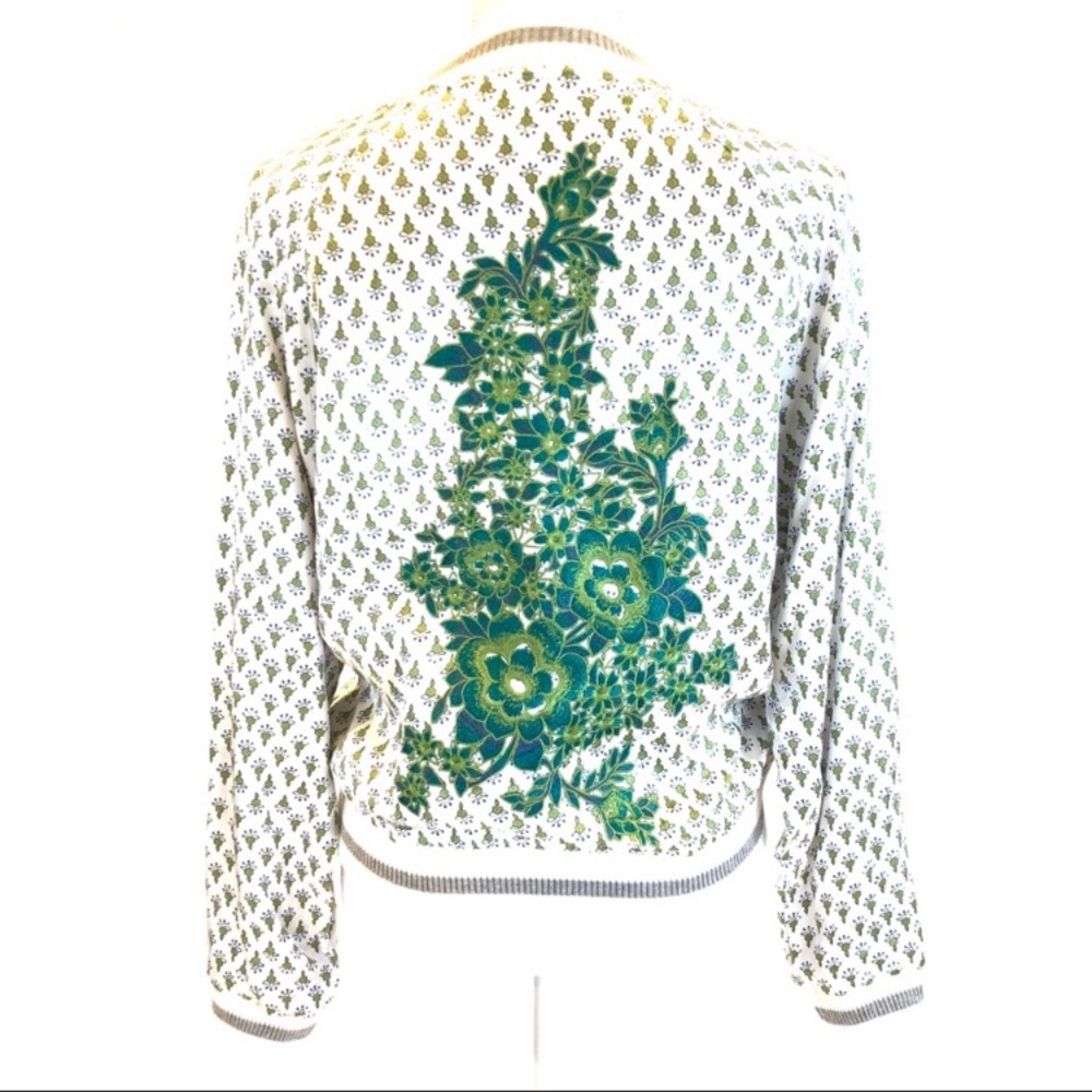 Anthropologie Tiny Editions Embroidered Bomber Jacket - Picture 5 of 8